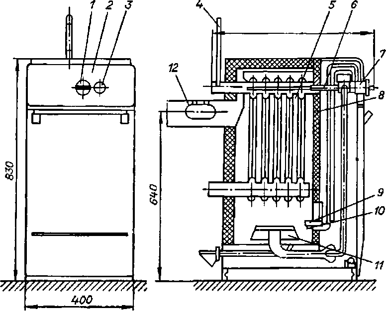 котел, работающий на газообразном топливе