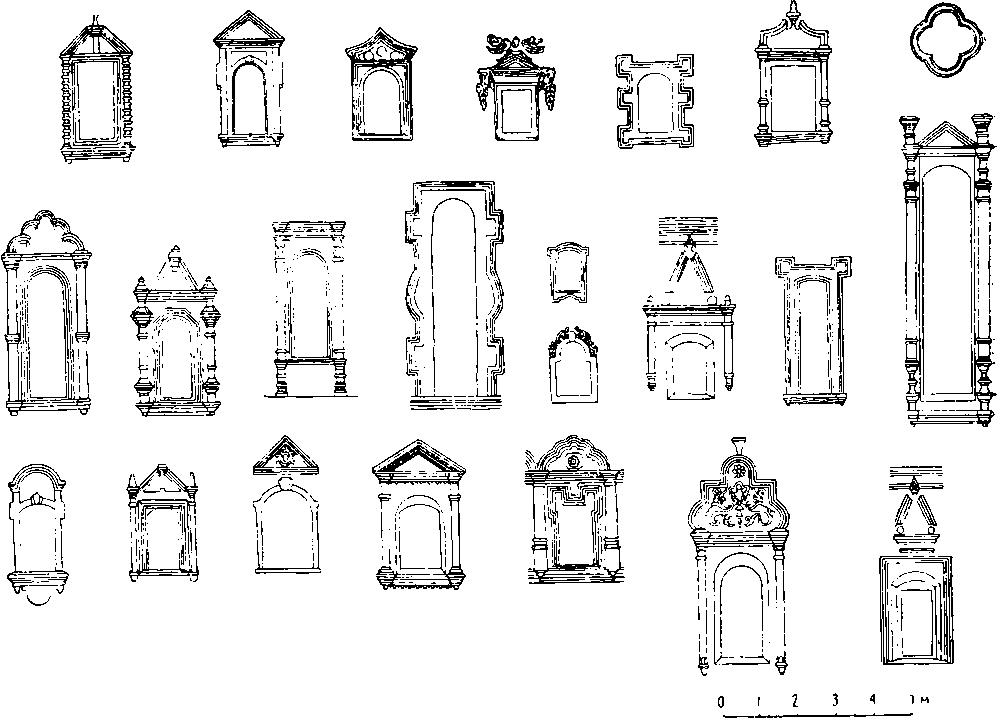Типы оконных наличников гражданских и культовых зданий