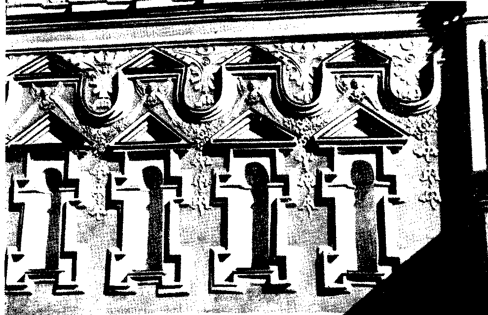 Колокольня Софийского собора (XVIII в.). Фрагмент первого яруса