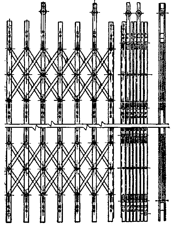 Раздвижная решетчатая дверь кабины