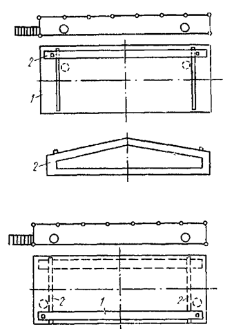 Схема подачи первой и второй балки в полувагон