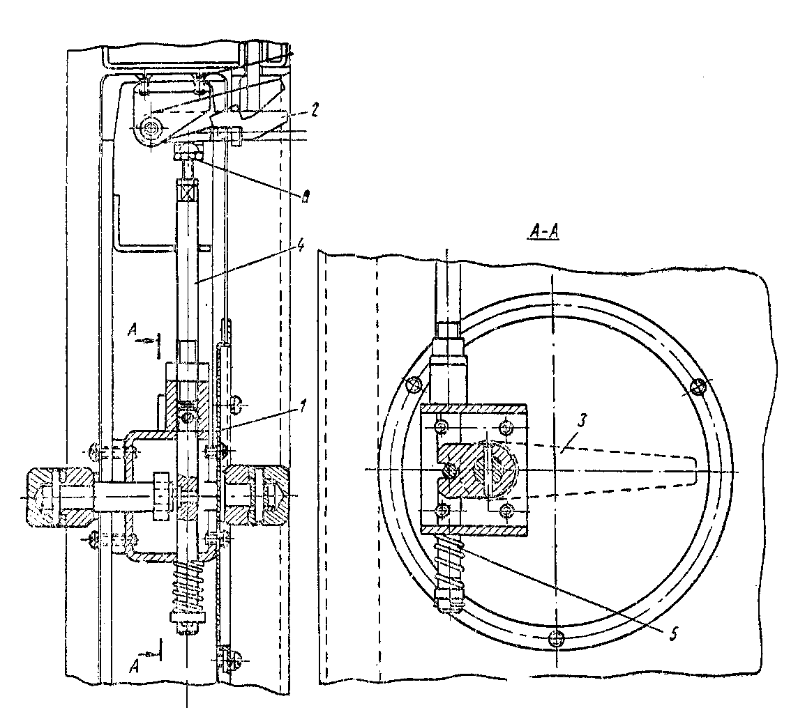 Неавтоматический замок шахтных дверей грузовых лифтов.
