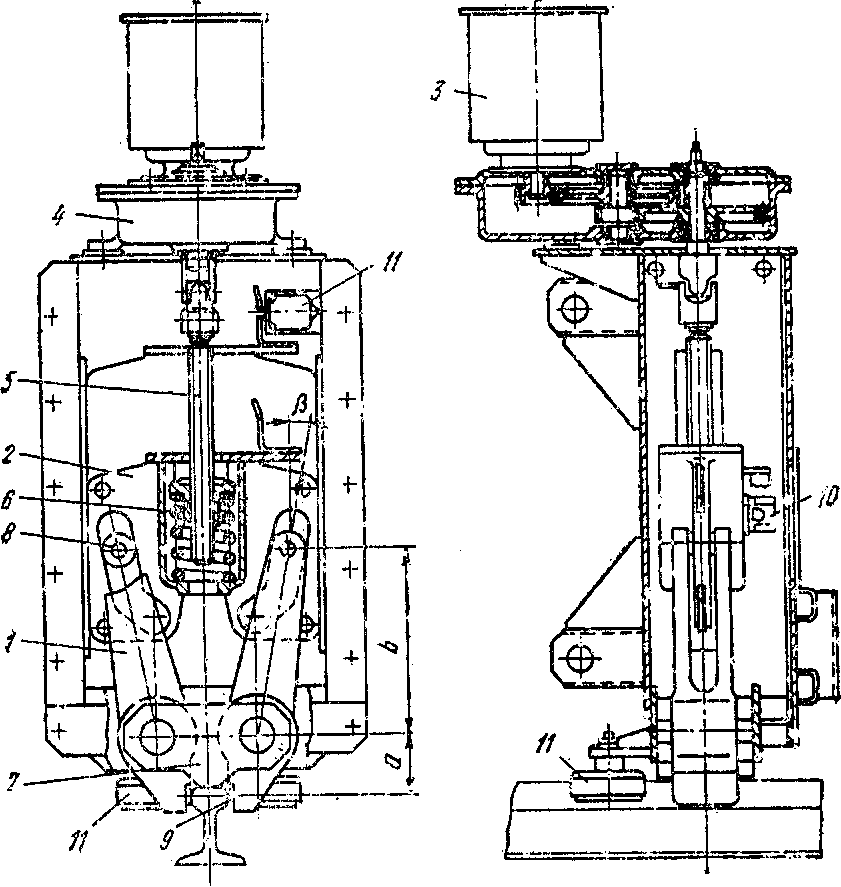 приводной захват с клиновым ползуном
