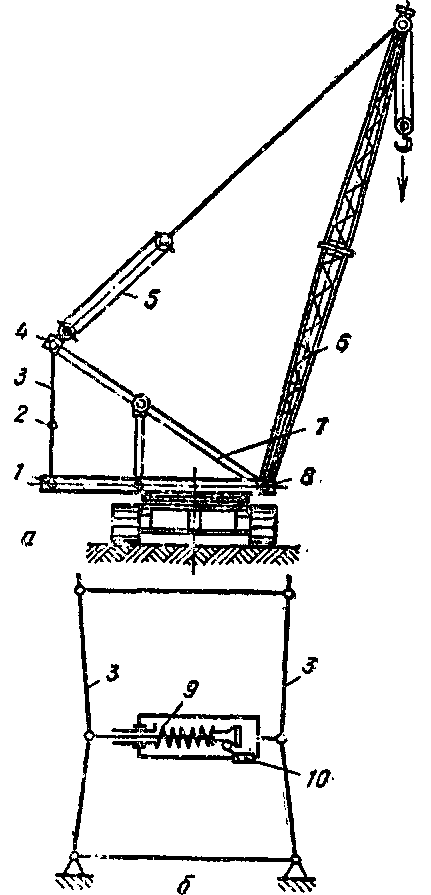 схема стрелового крана