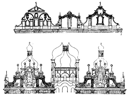 Фронтоны зданий (XVIII в.)
