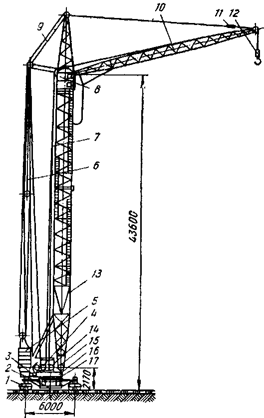 общий вид башенного крана