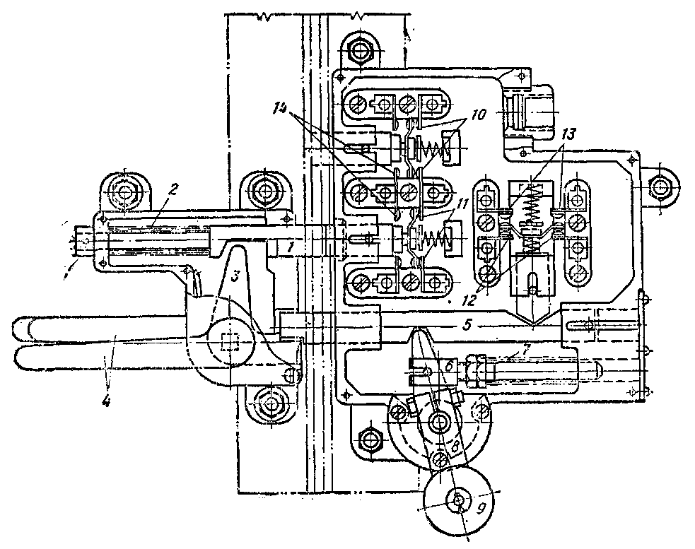 Замок дверей шахты пассажирского лифта 