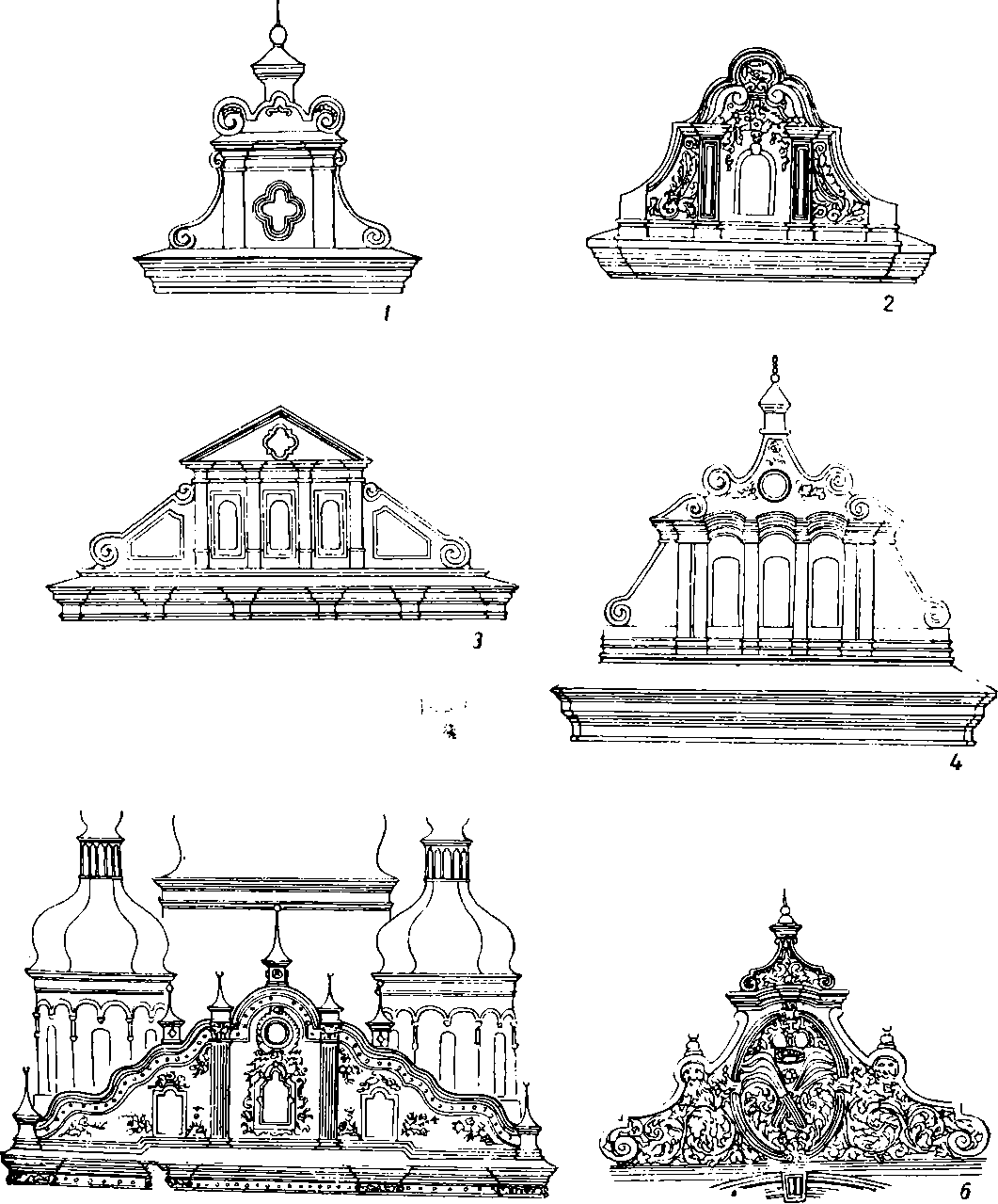 Фронтоны Барокко в архитектуре чертежи